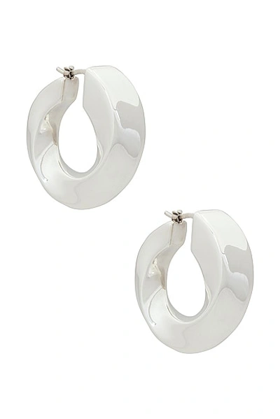 Bottega Veneta Circle Earring In Silver