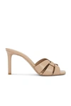 Saint Laurent Women's Dark Beige Tribute Leather Sandals For Fw23 In Dark Beige