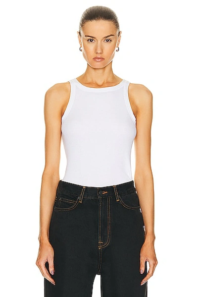 Nili Lotan Jennifer Rib Tank Top In White