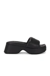 Alexander Wang Float Mules With Platform Sole And Squared Toe In Black