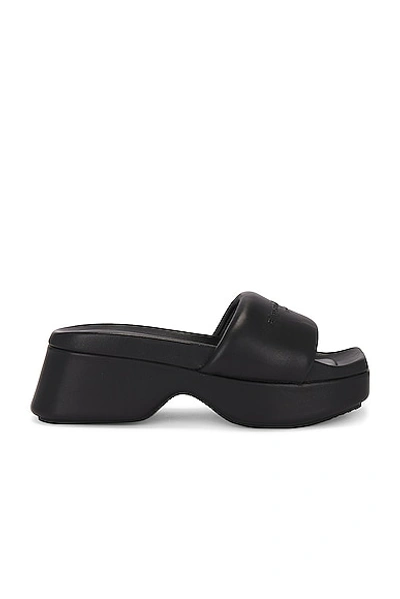 Alexander Wang Sandal With Logo In Black