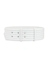 Alaïa Padded Leather Belt In Blanc