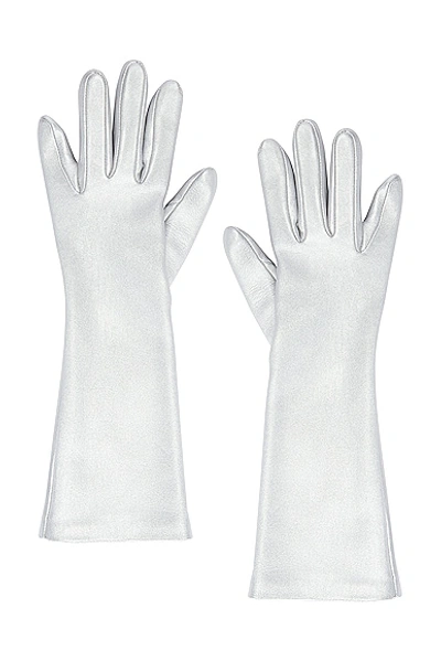 Alaïa Gant Opera Gloves In Argent