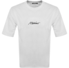 Moschino Short Sleeve Logo T Shirt White In White