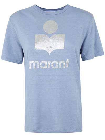 Isabel Marant Étoile Zewel T恤 – 蓝色 & 银色 In Multicolor