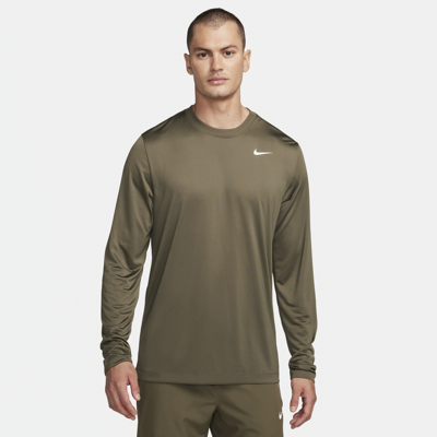 Nike Men's Dri-fit Legend Long-sleeve Fitness Top In Green