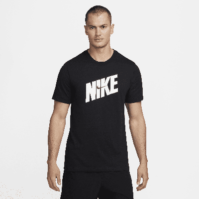 Nike Men's Dri-fit Fitness T-shirt In Black