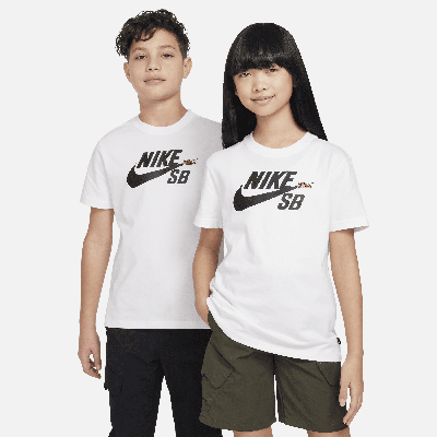 Nike Sb Big Kids' T-shirt In White