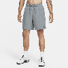 Nike Men's Form Dri-fit 7" Unlined Versatile Shorts In Smoke Grey/black