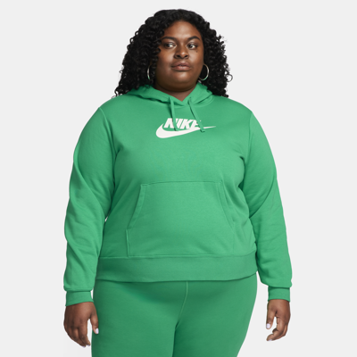 Nike Women's  Sportswear Club Fleece Pullover Hoodie (plus Size) In Green