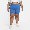 Nike Women's  Sportswear Classic High-waisted 8" Biker Shorts (plus Size) In Blue