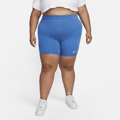 Nike Women's  Sportswear Classic High-waisted 8" Biker Shorts (plus Size) In Blue