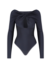 Coperni Twisted Pleted And Hollowed Out One-piece Tights In Black  