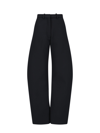 Alaïa High-rise Round Wide-leg Crepe Pants In Black  