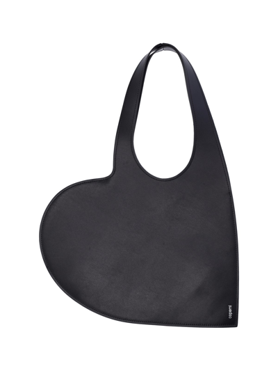 Coperni Heart-shape Leather Tote Bag In Black