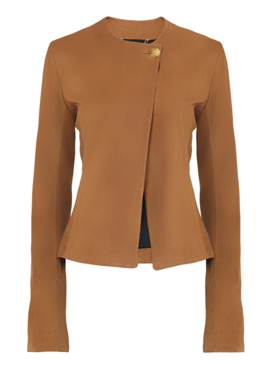 Chloé Leather Jacket In Brown