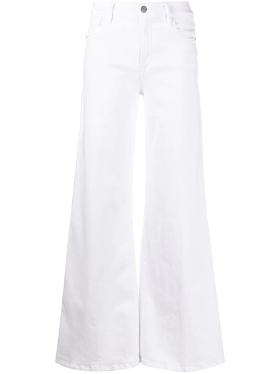 Frame Woman `le Palazzo Pant` Jeans In White