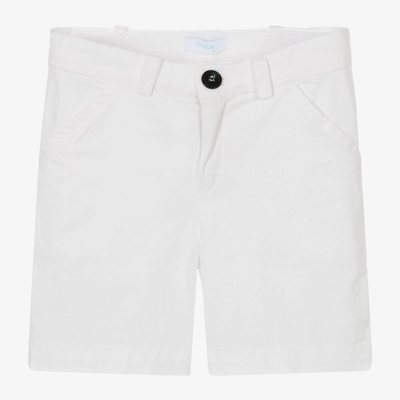 Foque Kids' Boys White Cotton Shorts