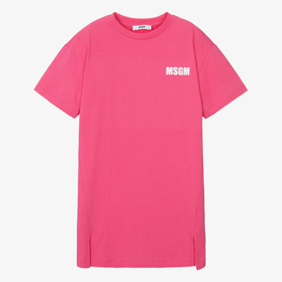 Msgm Teen Girls Fuchsia Pink T-shirt Dress