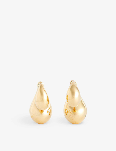 Bottega Veneta Womens Yellow Gold Drop 18ct Yellow Gold-plated Sterling-silver Earrings