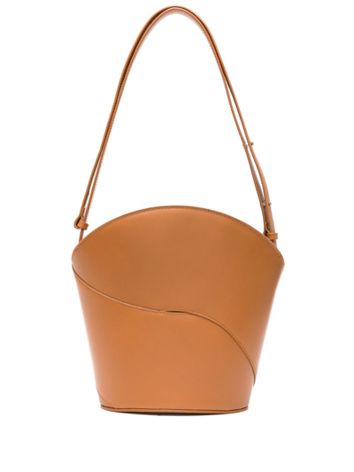 Maeden Oru Leather Crossbody Bag In Brown