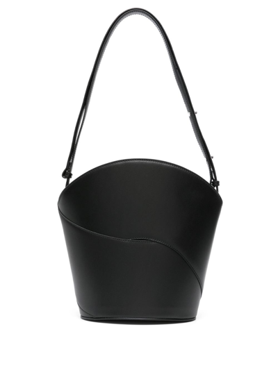 MAEDEN BLACK ORU LEATHER SHOULDER BAG