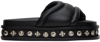 TOGA VIRILIS BLACK EMBELLISHED SANDALS