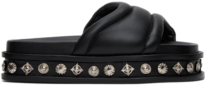 Toga Virilis Black Embellished Sandals