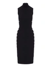 Alaïa Knit Banded Dress In Black