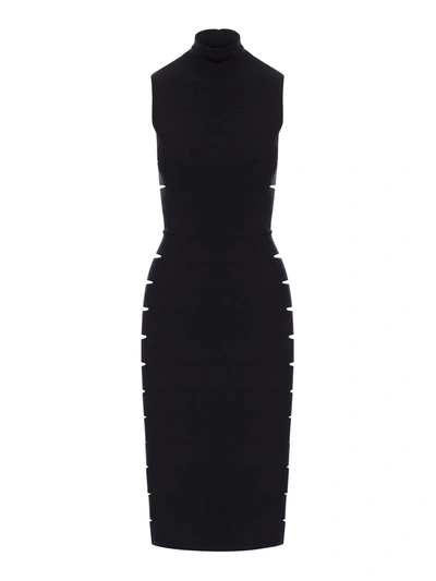 Alaïa Knit Banded Dress In Black