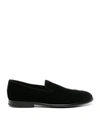 DOLCE & GABBANA LEATHER-SOLE VELVET LOAFERS