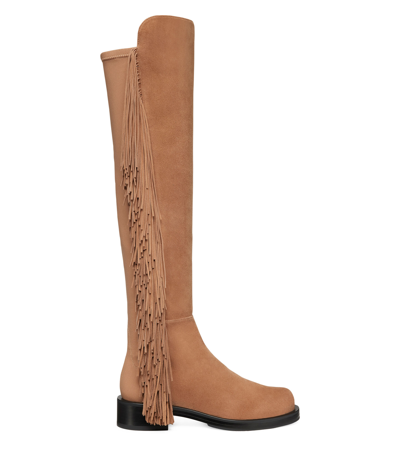 Stuart Weitzman , 5050 Bold Fringe Boot, Last Chance, Kamel, Wildleder