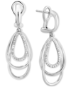 Effy Collection Effy Diamond Orbital Multiple Ring Drop Earrings (3/8 Ct. T.w.) In Sterling Silver In Sterling Silver