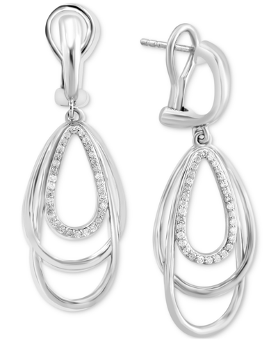 Effy Collection Effy Diamond Orbital Multiple Ring Drop Earrings (3/8 Ct. T.w.) In Sterling Silver