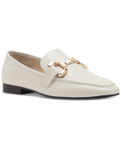 Madden Girl Derby Soft Tailored Loafer Flats In Bone
