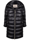 Herno Ultralight Zipped Quilted Coat In Black