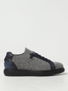 MORESCHI KNIT AND LEATHER SNEAKERS,F07480020