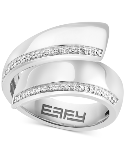 Effy Collection Effy Diamond Wide Bypass Ring (1/8 Ct. T.w.) In Sterling Silver