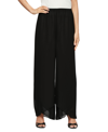 Alex Evenings Silky Chiffon Basic Pant Dress In Black