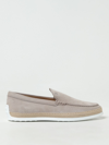Tod's Mocassins In Nubuck With Logo In Beige