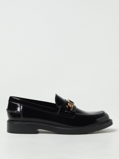 Tod's Moccasins In Brushed Leather In Black