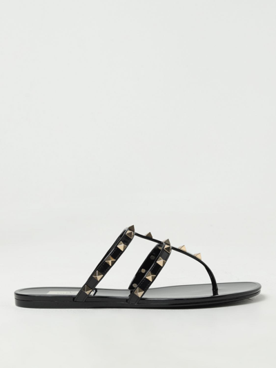 Valentino Garavani Flache Sandalen  Damen Farbe Schwarz In Black