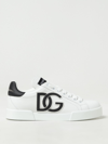 Dolce & Gabbana Dg Logo Patch Leather Sneaker In White