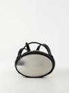 ALEXANDER WANG SMALL DOME BAG IN LEATHER WITH METAL PLATE,F12078002