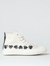 COMME DES GARÇONS PLAY X CONVERSE SNEAKERS COMME DES GARÇONS PLAY X CONVERSE MEN COLOR WHITE,F13059001