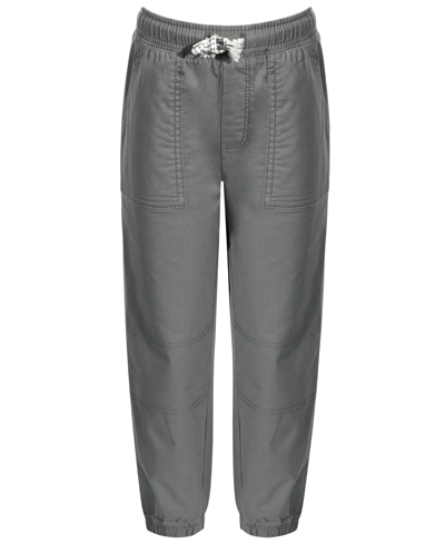 Epic Threads Kids' Little Boys Twill Jogger Pants, Created For Macy's In Rhino Grey
