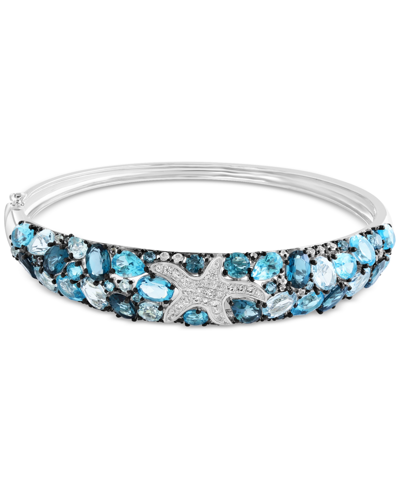 Effy Collection Effy Multi-gemstone Starfish Bangle Bracelet (13 Ct. T.w.) In Sterling Silver