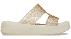 Crocs Getaway Platform Glitter H-strap In Stucco
