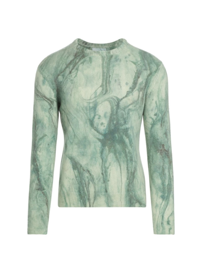 Harden Men's Solidnature Marble Cashmere Sweater In Green