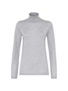 Brunello Cucinelli Women's Cashmere And Silk Lightweight Turtleneck Sweater In Light Grey